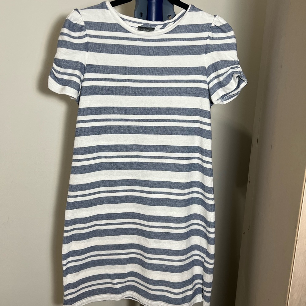 Vince Camuto Navy and White Striped Dress/Top